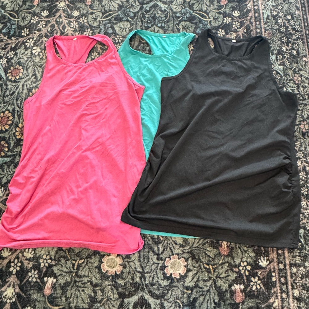 Maternity Women's Racerback Tank Tops - Pink, Teal, and Black